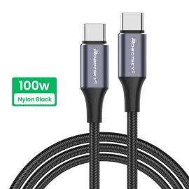 Robotsky 100W PD QC4.0 Fast Charging Type C Cable USB Type C To Type C Cable